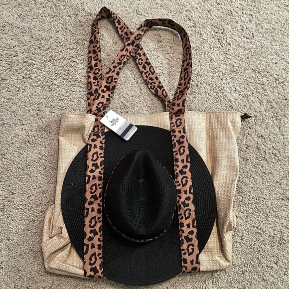 Hat Carrying Tote Bag Large Beach Towel Travel Tote Built in Straps / Hat Carry - Picture 2 of 14